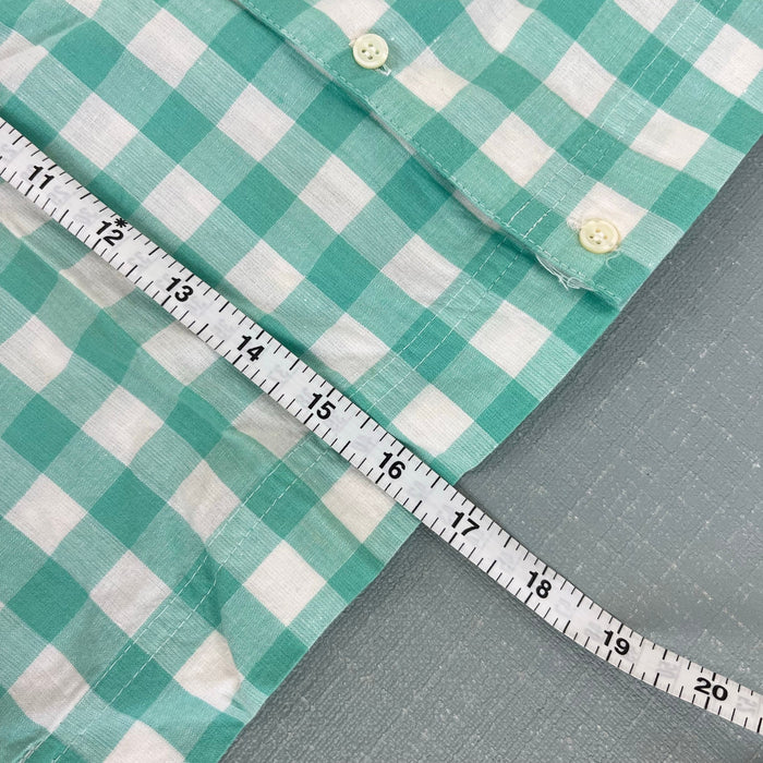 Vintage Esprit Kids D'Amor Green Plaid Button Up Collared Shirt 7-8