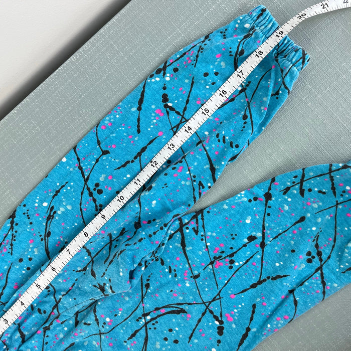 Vintage Florida Surf Blue Paint Splatter Printed Pants 4T