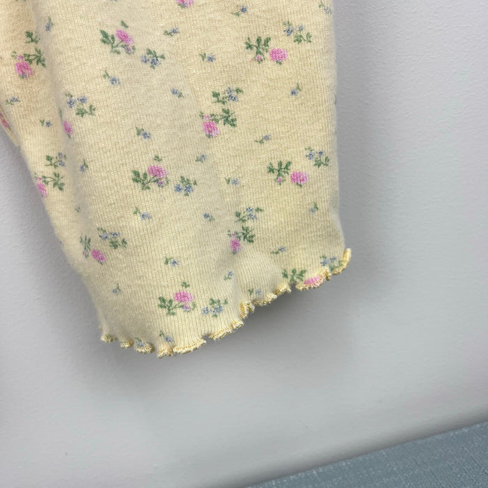 Vintage Gap Yellow Floral Overalls XL 18-24 Months