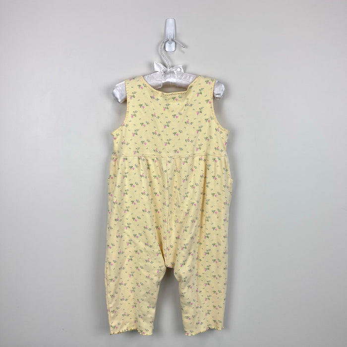 Vintage Gap Yellow Floral Overalls XL 18-24 Months