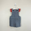 Vintage Good Lad Tailored Striped Ruffle Shortalls 4T