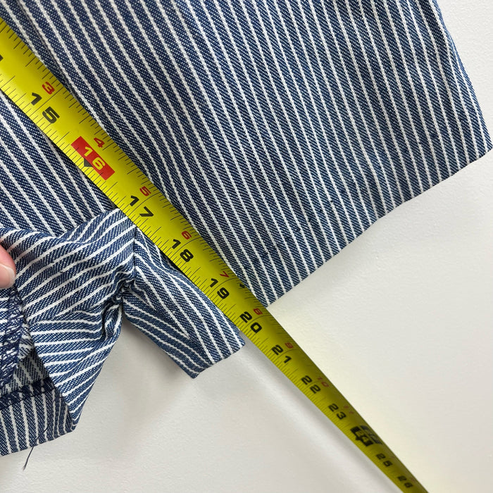 Vintage Good Lad Tailored Striped Ruffle Shortalls 4T