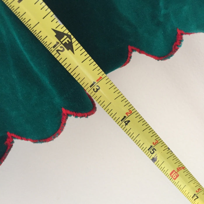 Vintage Green Velvet Holiday Pinafore Dress 12 Months