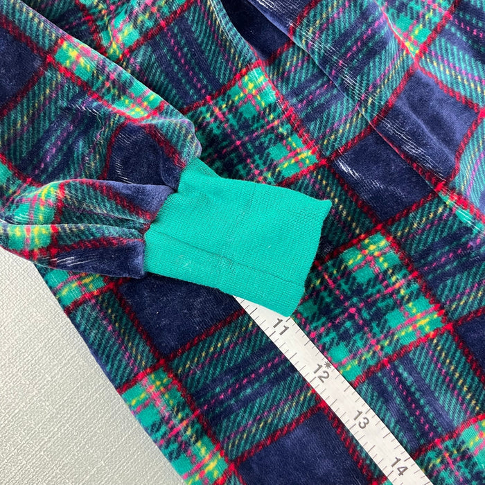 Vintage Gymboree Holiday Plaid Velour One Piece Newborn 3-6 Months NWT