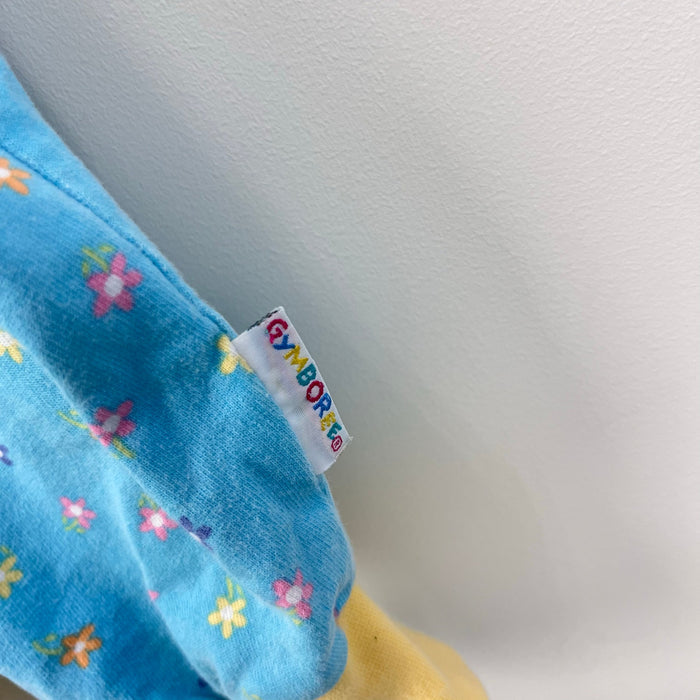 Vintage Gymboree Soft Blue Flower Print Overalls XS 18-24 Months