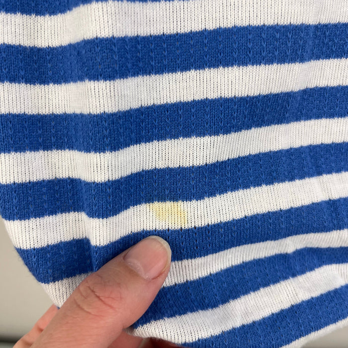 Vintage Healthtex Blue Striped Bird Sunsuit Romper 24 Months USA