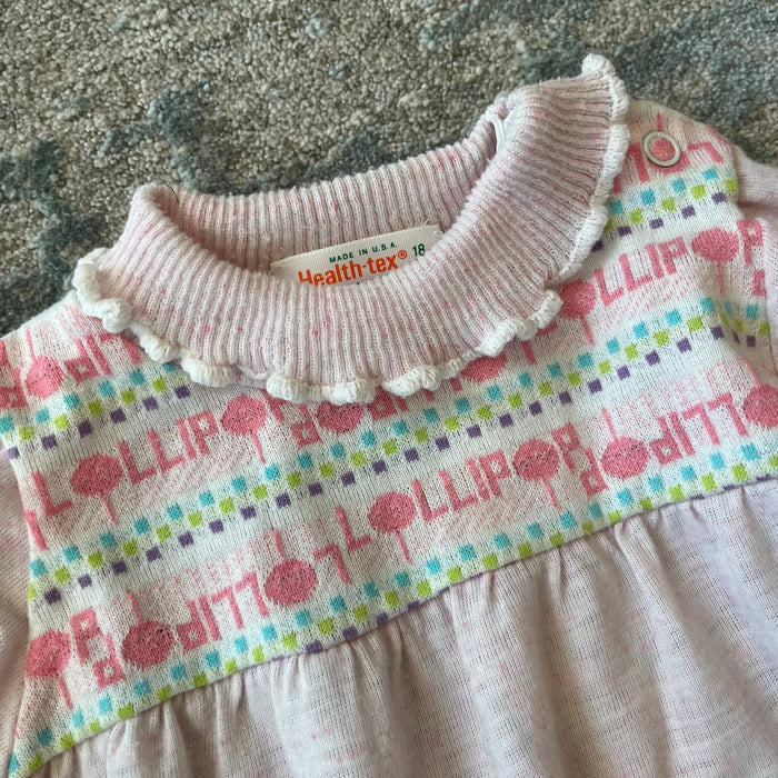 Vintage Healthtex Two Piece Lollipop Outfit 18 Months USA