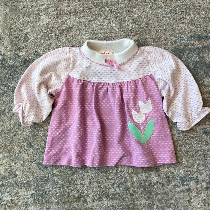 Vintage Healthtex Two Piece Purple Tulip Outfit 24 Months USA