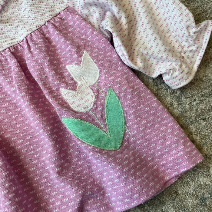 Vintage Healthtex Two Piece Purple Tulip Outfit 24 Months USA