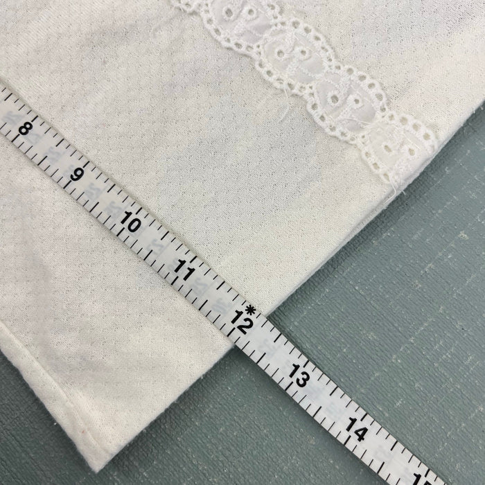 Vintage Healthtex White Eyelet Bow Turtleneck Top 24 Months USA