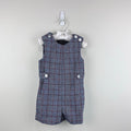 Vintage IMP Originals Gray Plaid Jon Jon Shortall Romper 4T
