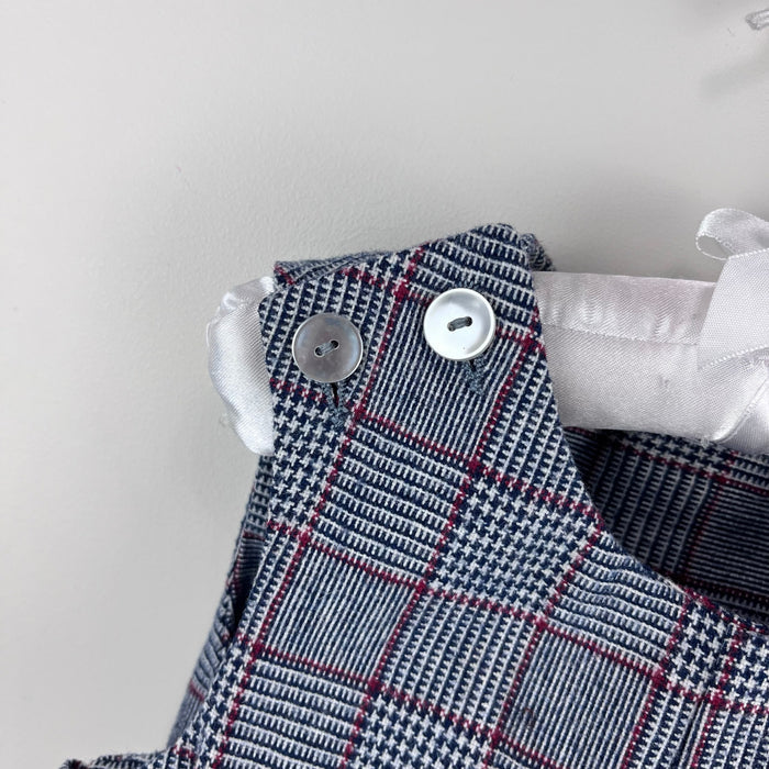 Vintage IMP Originals Gray Plaid Jon Jon Shortall Romper 4T