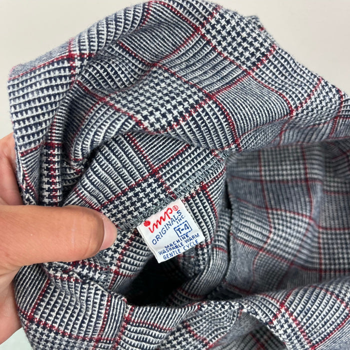 Vintage IMP Originals Gray Plaid Jon Jon Shortall Romper 4T