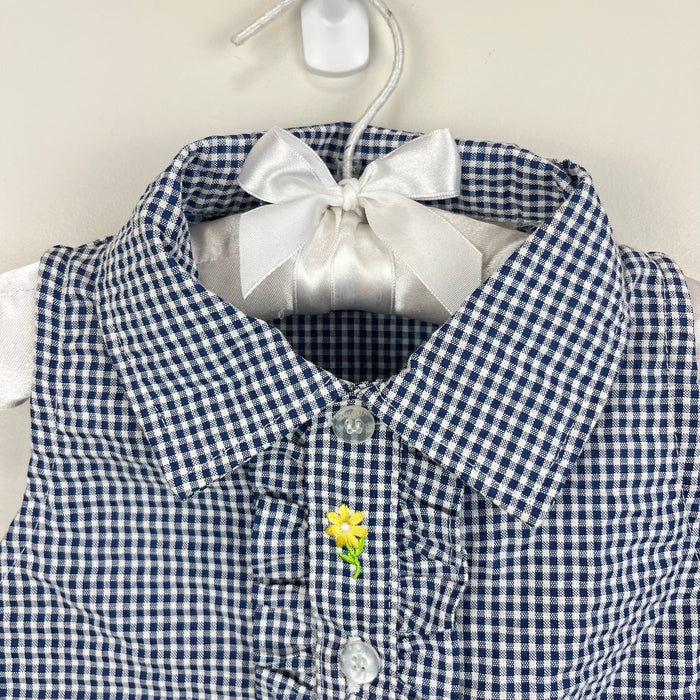 Vintage Kid Zone Ruffle Gingham Plaid Sleeveless Top 4T NWT