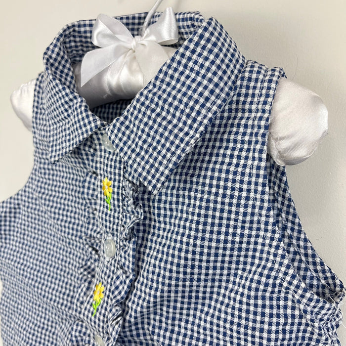 Vintage Kid Zone Ruffle Gingham Plaid Sleeveless Top 4T NWT