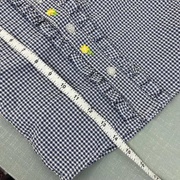 Vintage Kid Zone Ruffle Gingham Plaid Sleeveless Top 4T NWT