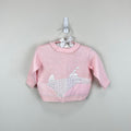 Vintage Kids Exchange Pink Ruffle Snow Day Sweater 6 Months