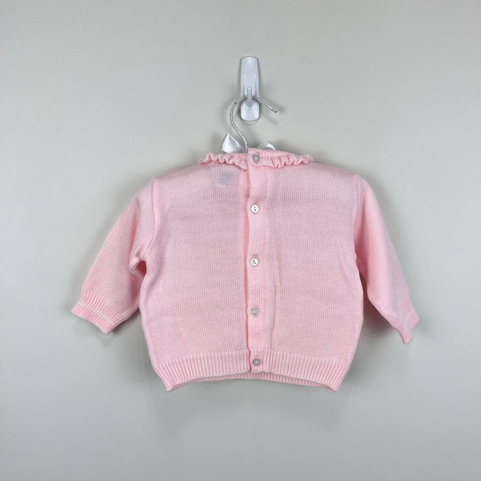 Vintage Kids Exchange Pink Ruffle Snow Day Sweater 6 Months