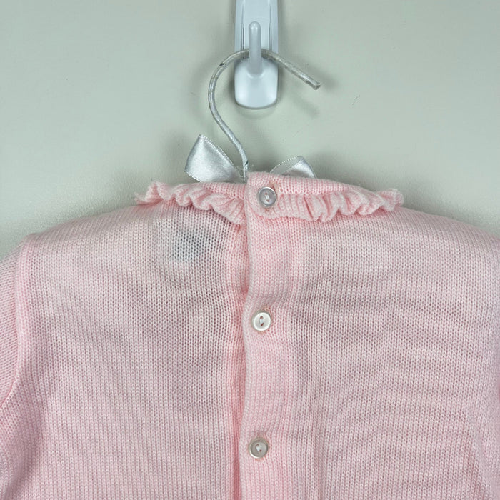 Vintage Kids Exchange Pink Ruffle Snow Day Sweater 6 Months