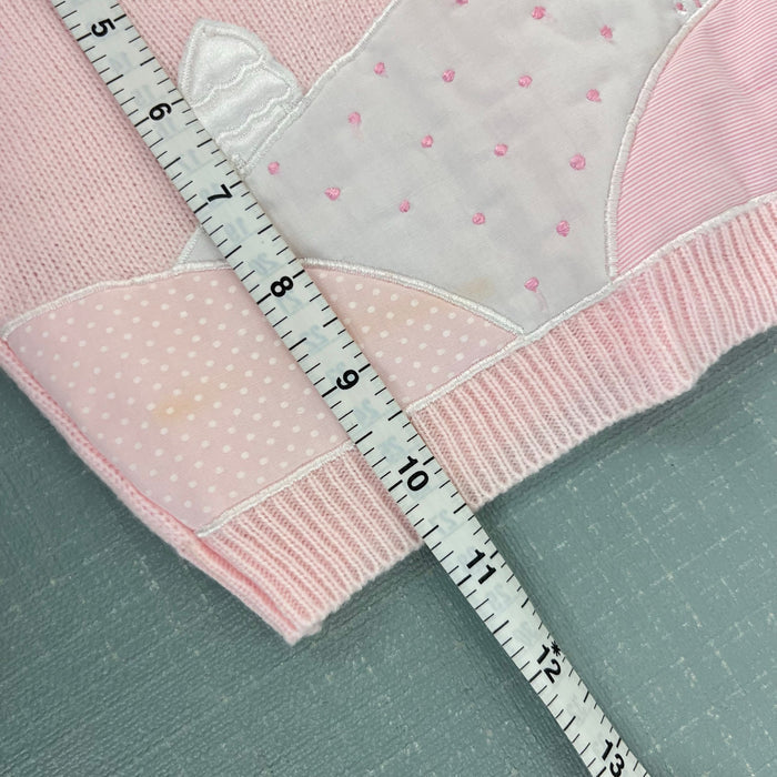 Vintage Kids Exchange Pink Ruffle Snow Day Sweater 6 Months