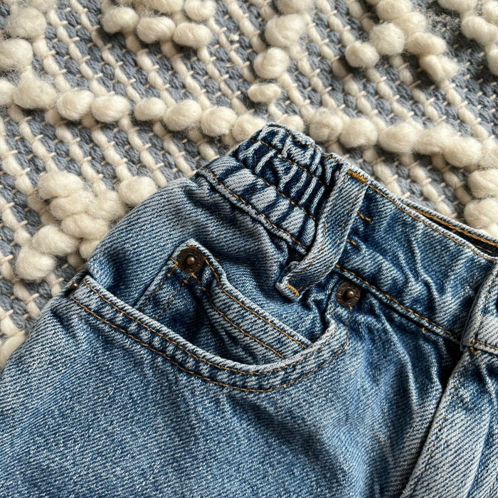 Vintage Levi's 566 Loose Fit Cut Off BLue Jean Shorts Toddler Girl 4T