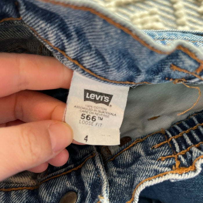 Vintage Levi's 566 Loose Fit Cut Off BLue Jean Shorts Toddler Girl 4T
