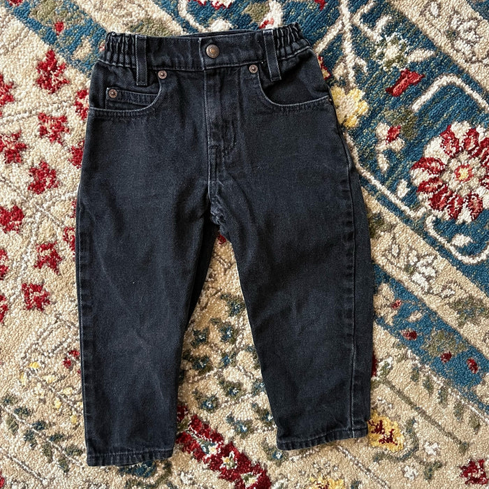 Vintage Levi's 566 Loose Fit Orange Tab Jeans 4T
