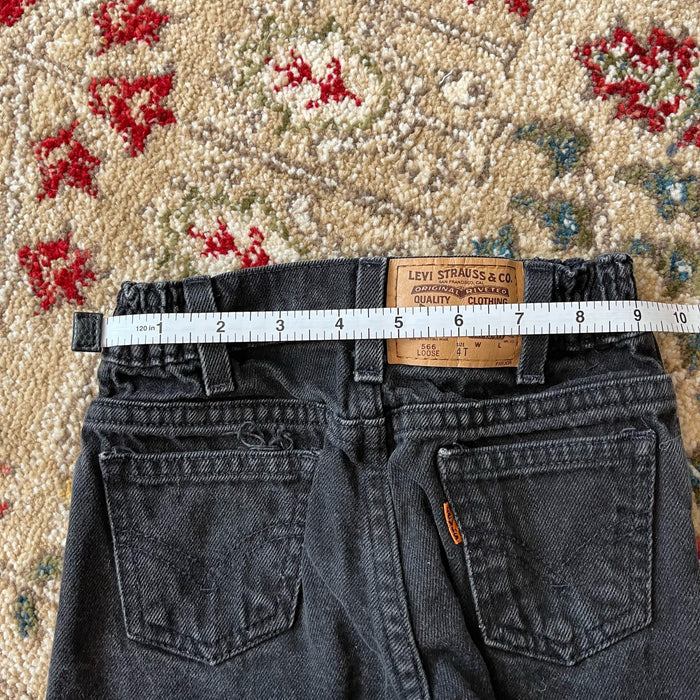 Vintage Levi's 566 Loose Fit Orange Tab Jeans 4T