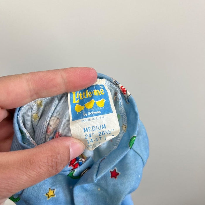 Vintage Little Me Blue Space Footie Medium USA