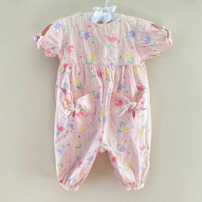 Vintage Mine Alone Pink Floral Jumpsuit 3-6 Months