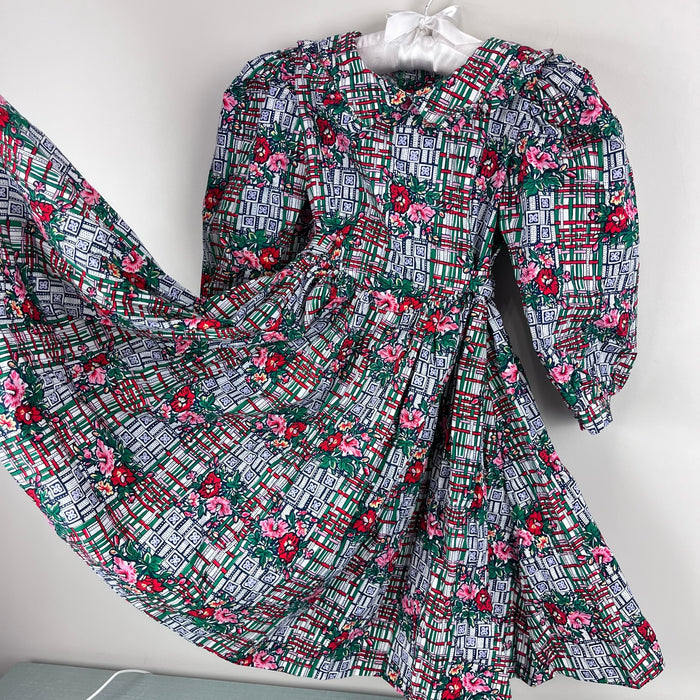 Vintage Mousefeathers Festive Floral Dress 4T