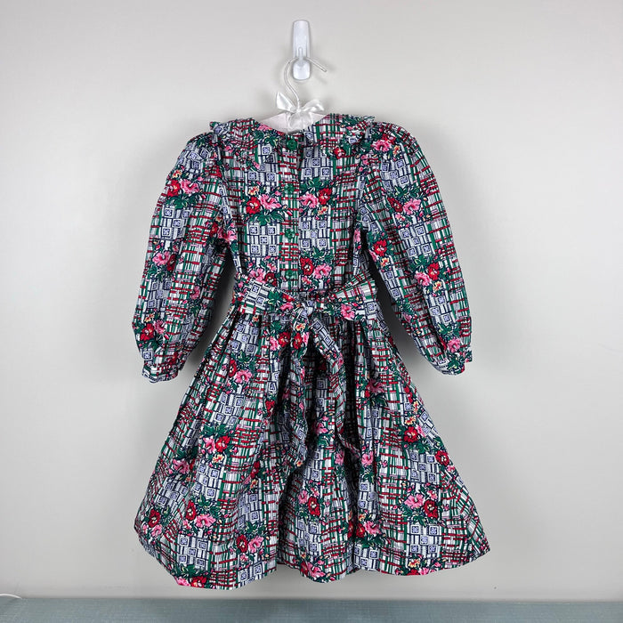 Vintage Mousefeathers Festive Floral Dress 4T