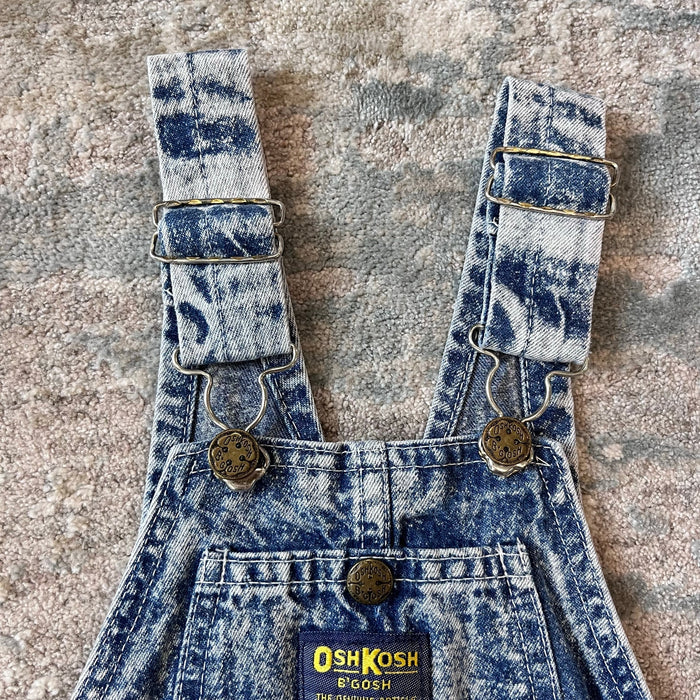 Vintage OshKosh Acid Wash Overalls 5T USA