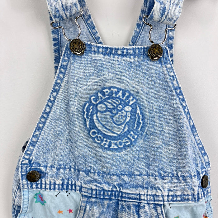 Vintage OshKosh B'gosh Acid Wash Captain OshKosh Shortalls 3T USA