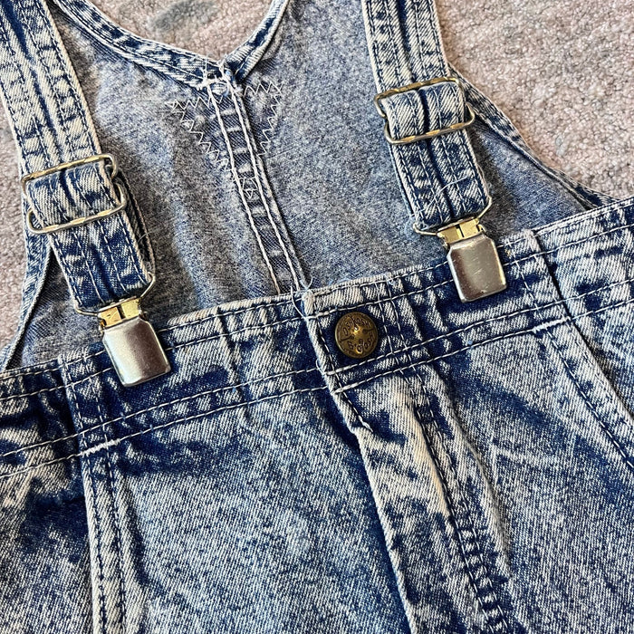 Vintage OshKosh B'gosh Acid Wash Suspender Overalls 4T USA