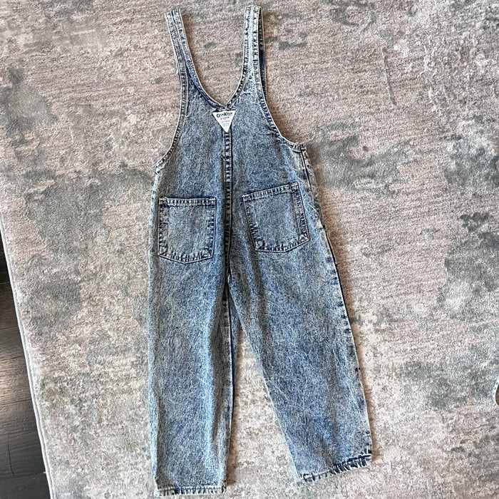 Vintage OshKosh B'gosh Acid Wash Suspender Overalls 4T USA