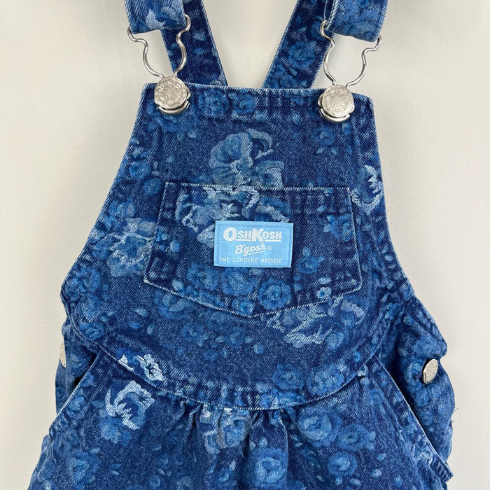 Vintage OshKosh B'gosh Blue Floral Jumper 5T USA