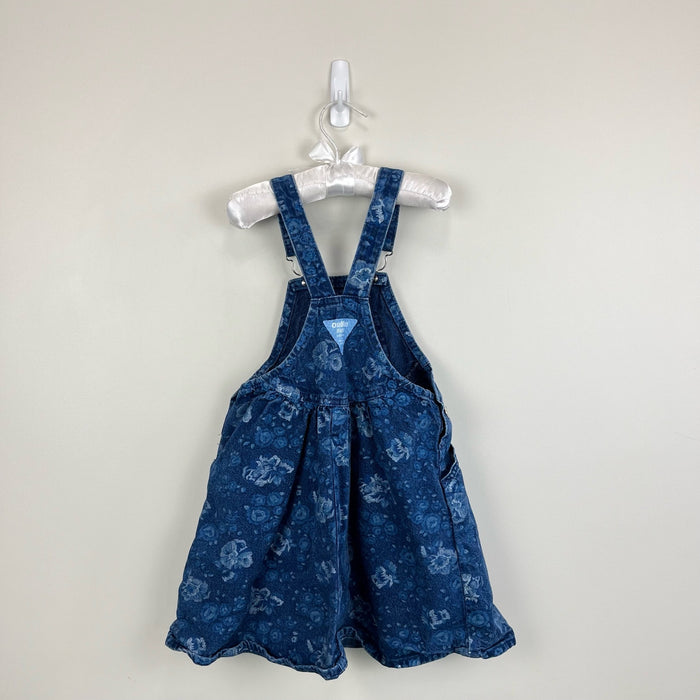 Vintage OshKosh B'gosh Blue Floral Jumper 5T USA