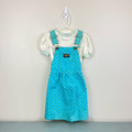 Vintage OshKosh B'gosh Blue Floral Jumper Set 6 USA