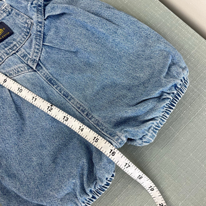 Vintage OshKosh B'gosh Blue Jean Bubble Romper 6-9 Months