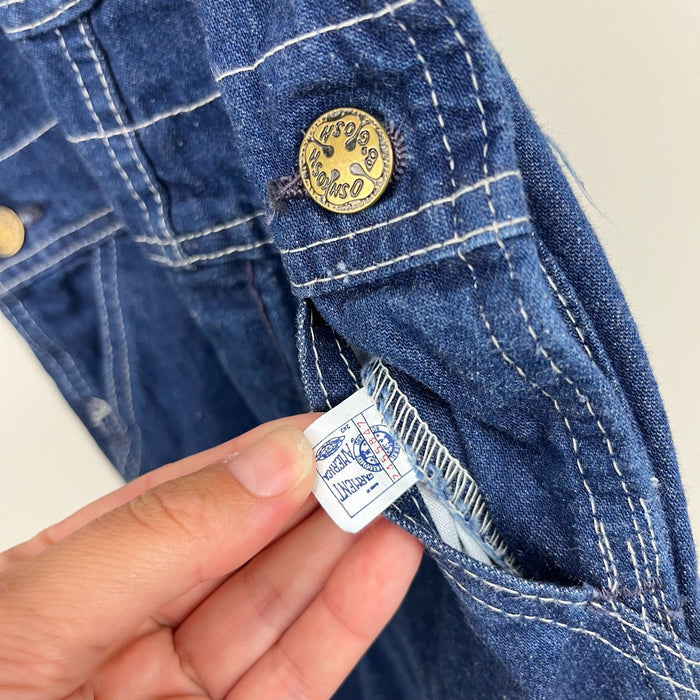 Vintage OshKosh B'gosh Blue Jean Overalls Toddler USA
