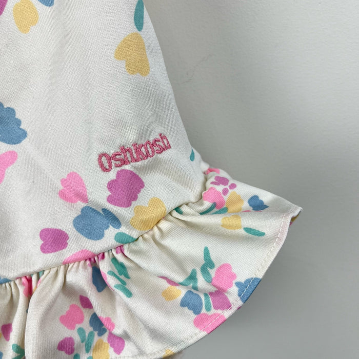 Vintage OshKosh B'gosh Floral Ruffle Bathing Suit 18 Months USA
