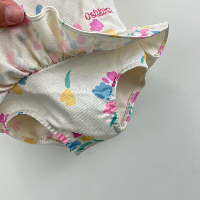 Vintage OshKosh B'gosh Floral Ruffle Bathing Suit 18 Months USA