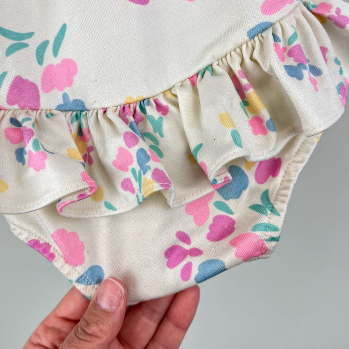 Vintage OshKosh B'gosh Floral Ruffle Bathing Suit 18 Months USA