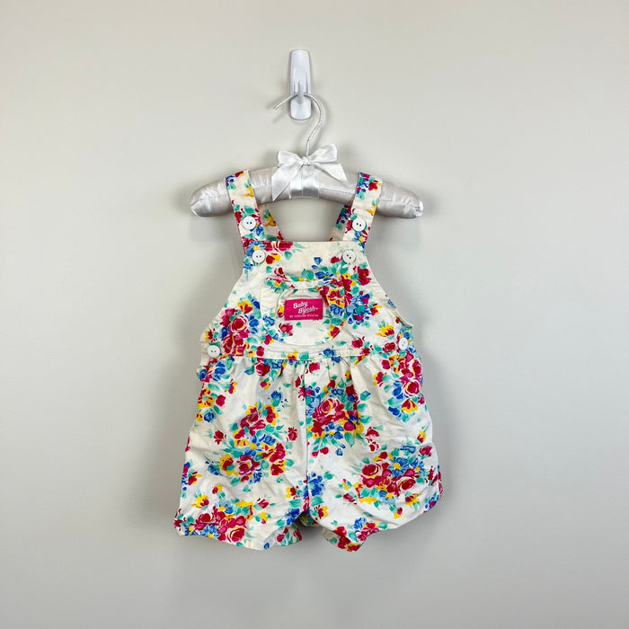 Vintage OshKosh B'gosh Floral Shortall 3-6 Months