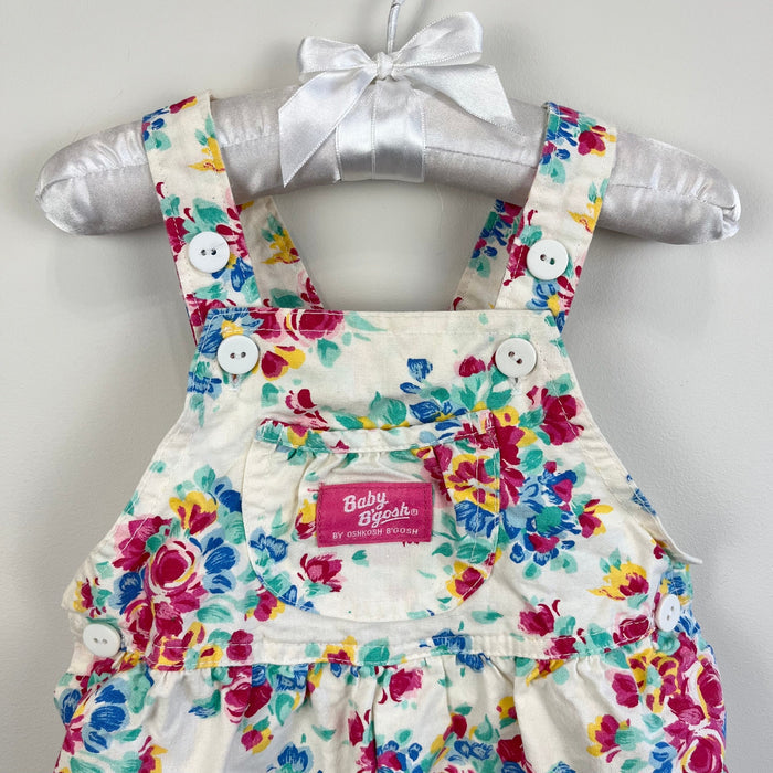 Vintage OshKosh B'gosh Floral Shortall 3-6 Months