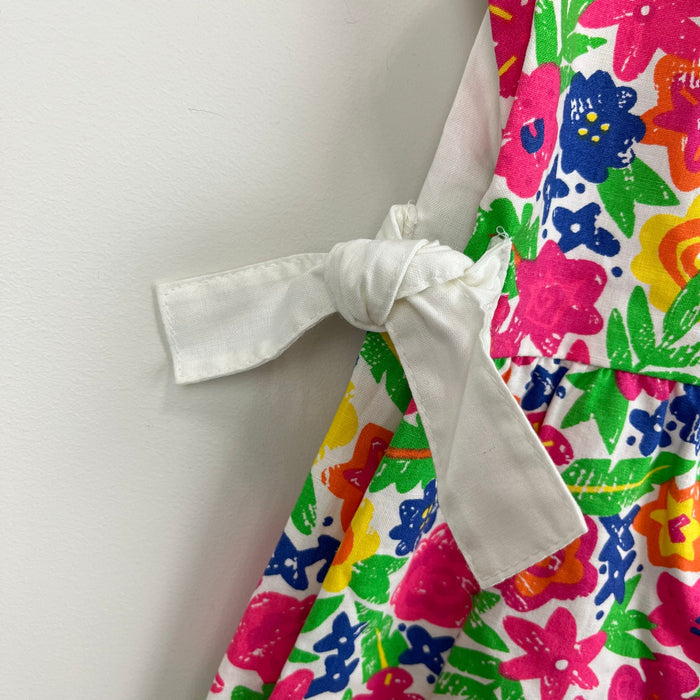 Vintage OshKosh B'gosh Floral Shortall Romper 5T USA NWT