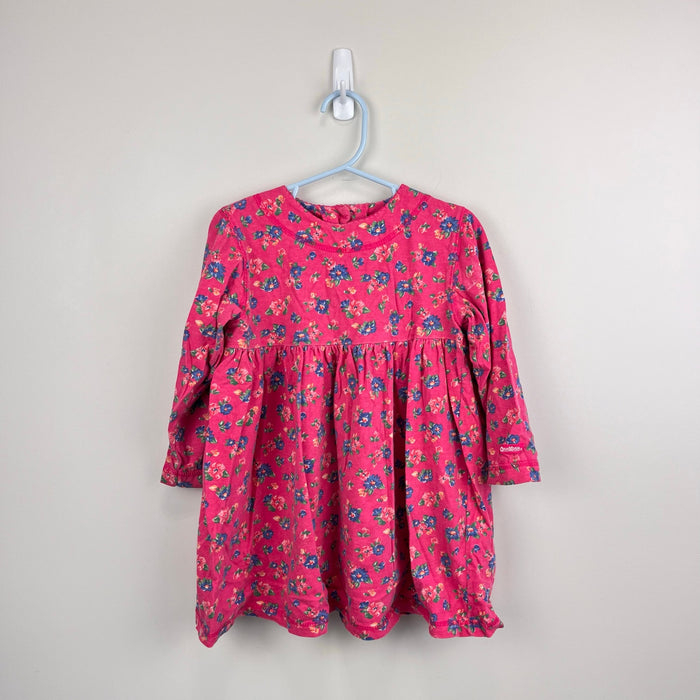 Vintage OshKosh B'gosh Long Sleeve Pink Floral Dress 4T USA