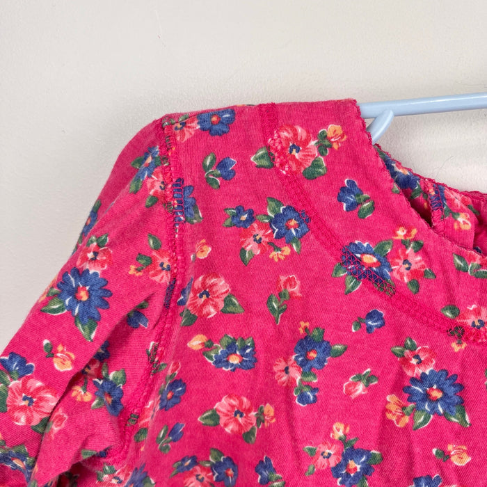 Vintage OshKosh B'gosh Long Sleeve Pink Floral Dress 4T USA