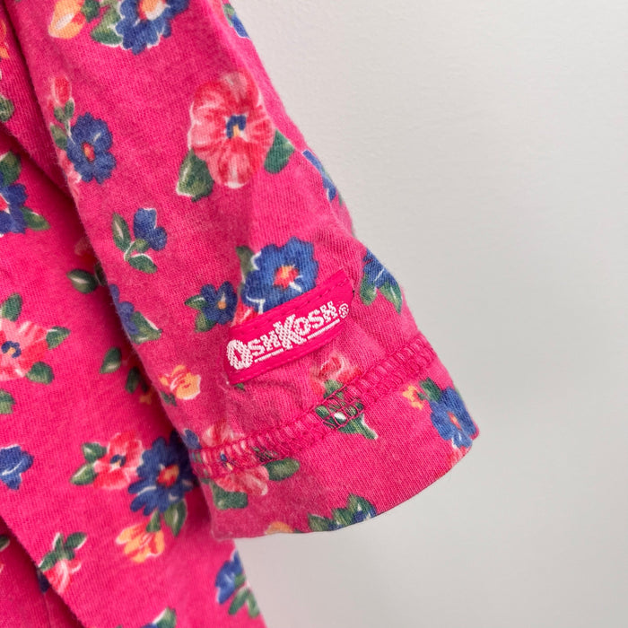 Vintage OshKosh B'gosh Long Sleeve Pink Floral Dress 4T USA